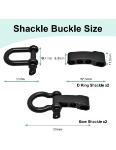 4 Piezas de Hebilla de Eslinga de Paracord CooBigo Ajustable 2