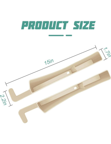 2 Piezas Relleno Espacio Asientos Coche Zpana Beige 2 Piezas Relleno Espacio Asientos Coche Zpana Beige