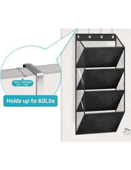 Organizador de Zapatos Colgante AOODA 4 Niveles Negro 76 cm Organizador de Zapatos Colgante AOODA 4 Niveles Negro 76 cm