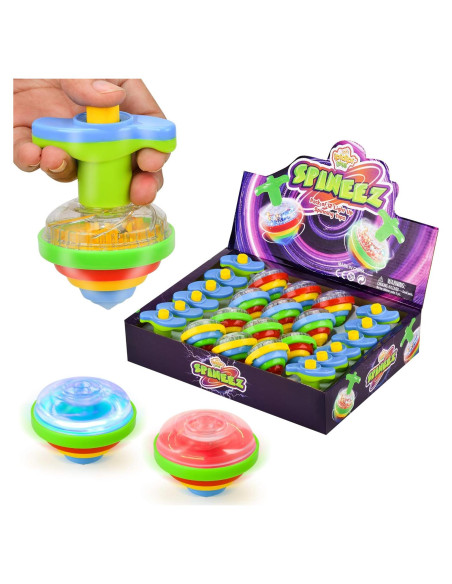 Trompos Giratorios LED IPIDIPI TOYS Spineez - Paquete de 12 Trompos Giratorios LED IPIDIPI TOYS Spineez - Paquete de 12