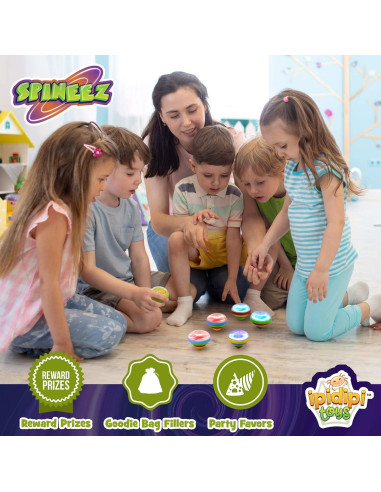 Trompos Giratorios LED IPIDIPI TOYS Spineez - Paquete de 12