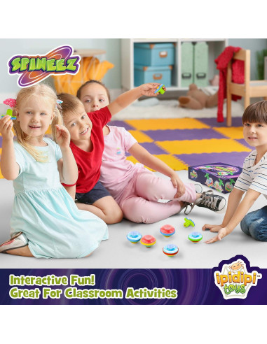 Trompos Giratorios LED IPIDIPI TOYS Spineez - Paquete de 12