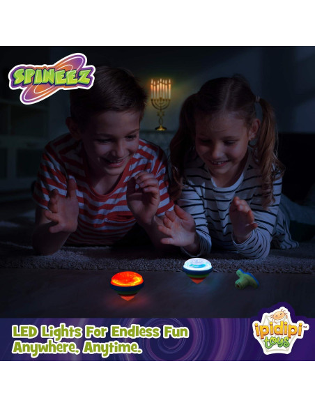 Trompos Giratorios LED IPIDIPI TOYS Spineez - Paquete de 12 Trompos Giratorios LED IPIDIPI TOYS Spineez - Paquete de 12