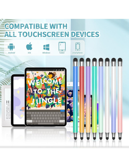 Bolígrafo Stylus 2 en 1 OOCLCURFUL Negro, Alta Precisión, Doble Punta Bolígrafo Stylus 2 en 1 OOCLCURFUL Negro, Alta Precisión, Doble Punta