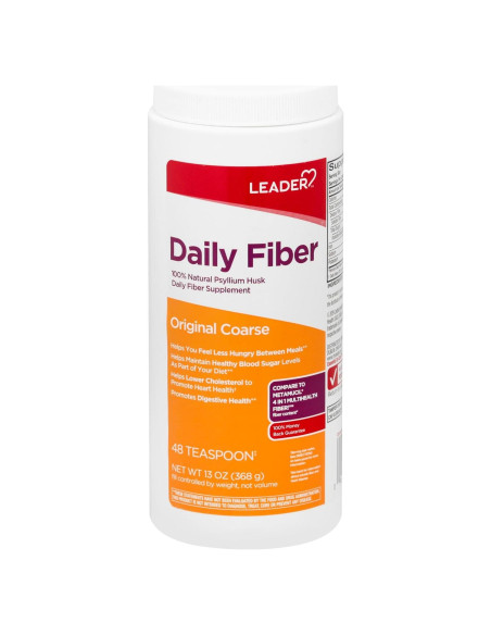 Suplemento de Fibra de Psyllium 100% Natural Leader 368.5 g Suplemento de Fibra de Psyllium 100% Natural Leader 368.5 g