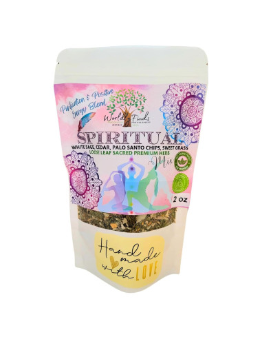Mezcla de Hierbas para Ahumar Worldly Finds 56.7 g - Salvia, Cedro, Palo Santo