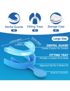 Protectores Bucales Mictaning para Rechinar Dientes - 2 Piezas 2