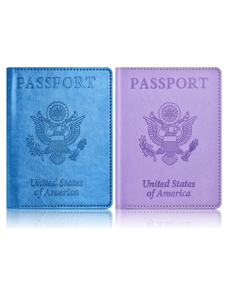Funda de Pasaporte y Tarjeta de Vacunación Eoehro 2Pack Funda de Pasaporte y Tarjeta de Vacunación Eoehro 2Pack