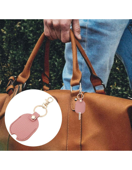 Funda de Llave de Coche de Cuero PU Rosa - Protector y Soporte Funda de Llave de Coche de Cuero PU Rosa - Protector y Soporte