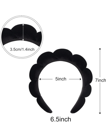 Diadema de Esponja Ayesha para Maquillaje y Cuidado Facial - Negro Diadema de Esponja Ayesha para Maquillaje y Cuidado Facial - Negro