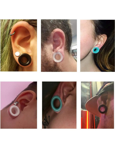 Conjunto de 20 Piezas Piercing Tunnel Oyaface Silicona 2g-25mm