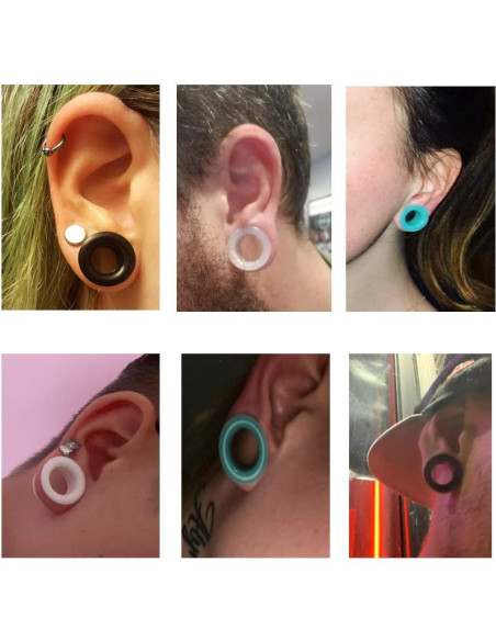 Conjunto de 20 Piezas Piercing Tunnel Oyaface Silicona 2g-25mm Conjunto de 20 Piezas Piercing Tunnel Oyaface Silicona 2g-25mm