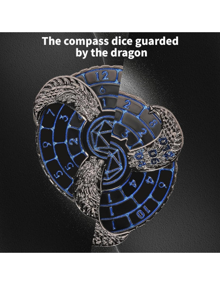 Juego de Dados DND 7 en 1 Metal GU BEI TE con Giroscopio Juego de Dados DND 7 en 1 Metal GU BEI TE con Giroscopio