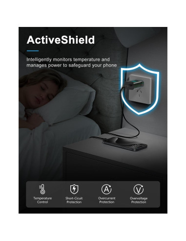 Cargador Rápido USB-C 25W MAILESI + 2 Cables 3.05m y 1.83m