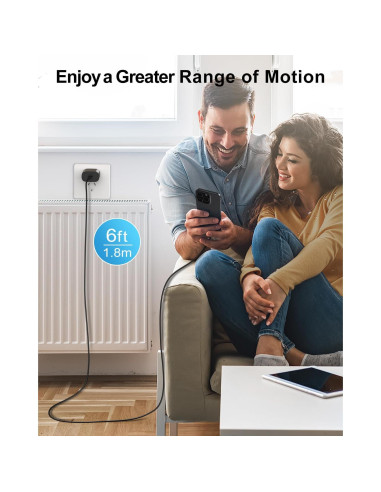 Cargador Rápido USB-C 25W MAILESI + 2 Cables 3.05m y 1.83m