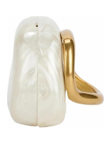 Bolso de Noche Acrílico Beige DEBIMY con Asa de Metal