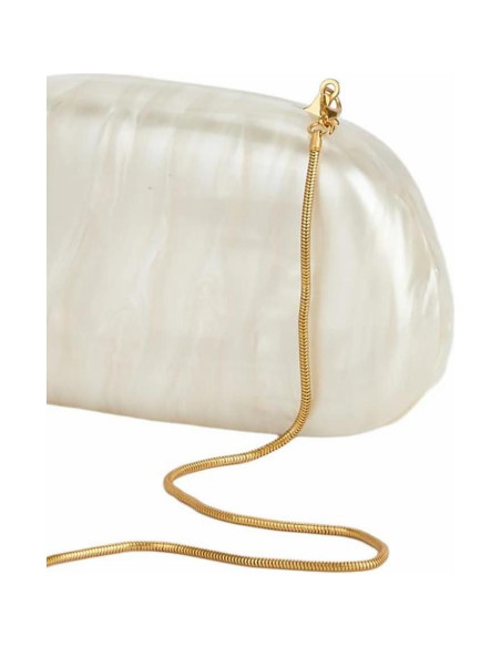 Bolso de Noche Acrílico Beige DEBIMY con Asa de Metal Bolso de Noche Acrílico Beige DEBIMY con Asa de Metal