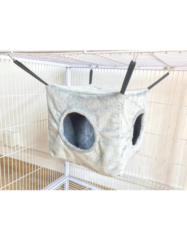 Hamaca Cubo para Hurones y Animales Pequeños Mengxi Gris