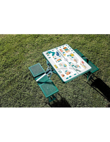 Mesa de Picnic Plegable PICNIC TIME con Orificio para Paraguas