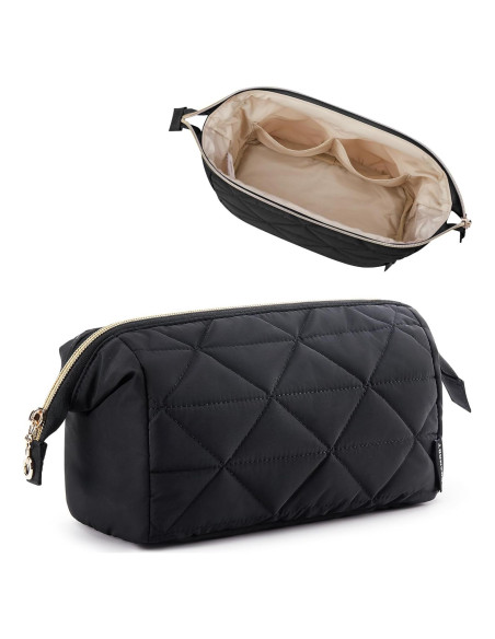 Bolsa de Maquillaje de Viaje BAGSMART Negra 27.7x14.9 cm Bolsa de Maquillaje de Viaje BAGSMART Negra 27.7x14.9 cm