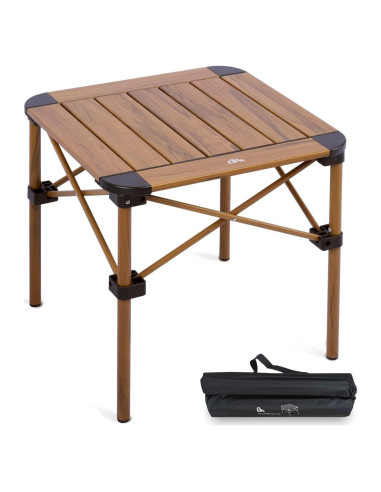 Mesa Plegable Cuadrada iClimb 39.88 cm Aluminio Naturaleza