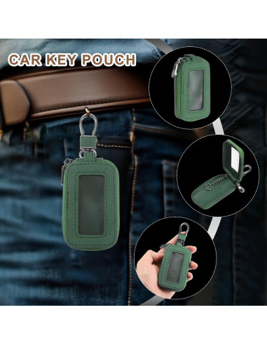 Funda de Llave de Coche HARFINGTON Cuero Negro Universal