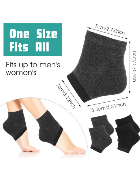 Calcetines Hidratantes para Talones Sibba - 3 Pares Gel Silicona Calcetines Hidratantes para Talones Sibba - 3 Pares Gel Silicona
