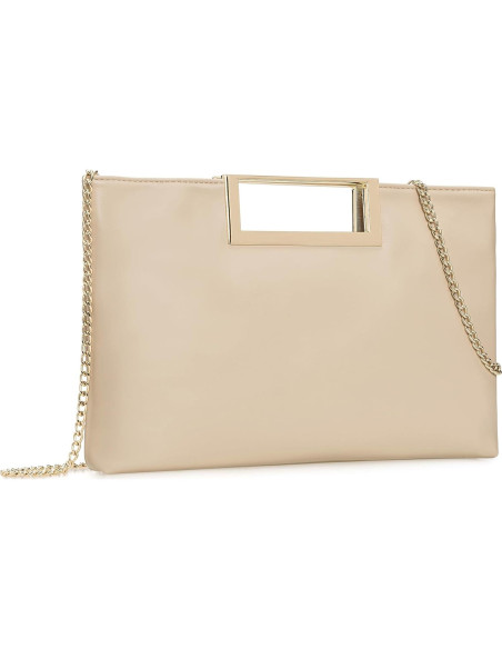 Bolso de Cuero Vegano Charming Tailor Beige 30x20cm Bolso de Cuero Vegano Charming Tailor Beige 30x20cm