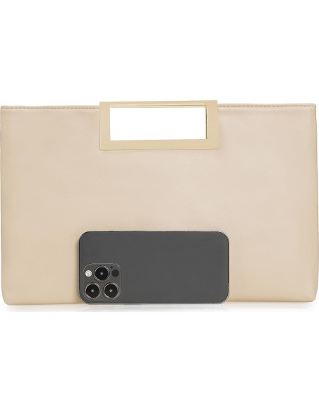 Bolso de Cuero Vegano Charming Tailor Beige 30x20cm Bolso de Cuero Vegano Charming Tailor Beige 30x20cm