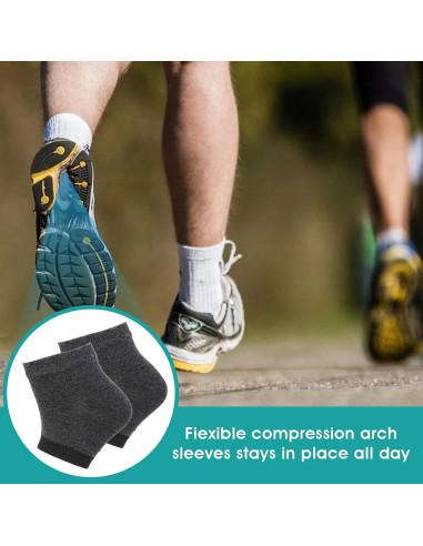 Calcetines Hidratantes para Talones Sibba - 3 Pares Gel Silicona
