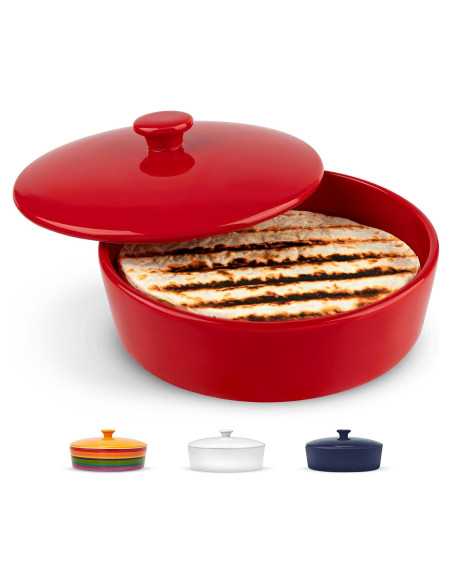 Calentador de Tortillas KooK Cerámica 21.6 cm Rojo Calentador de Tortillas KooK Cerámica 21.6 cm Rojo