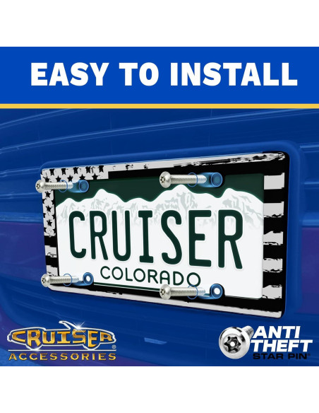 Marco de Placa de Licencia Cruiser Accessories 19130 Margarita Marco de Placa de Licencia Cruiser Accessories 19130 Margarita