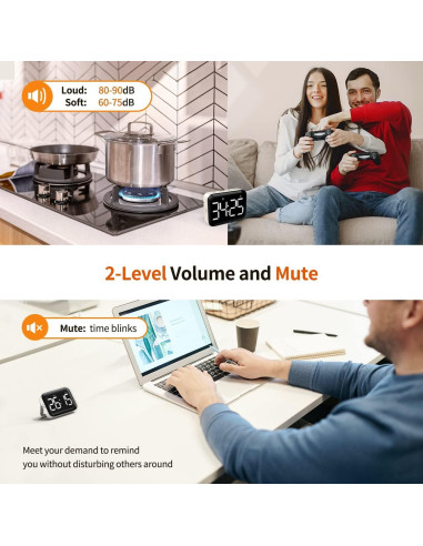 Temporizador Digital VOCOO Magnético para Cocina 99 Minutos