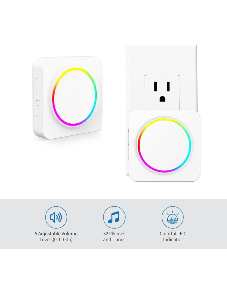 Sensor de Movimiento Inalámbrico COTINSE B26 con Timbre 32 Tonos Sensor de Movimiento Inalámbrico COTINSE B26 con Timbre 32 Tonos