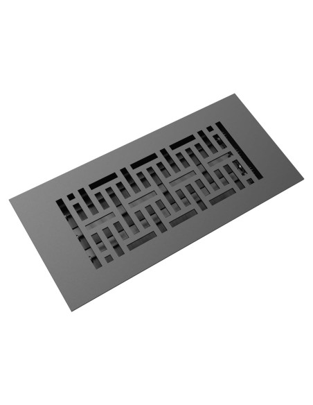 Rejilla de Ventilación de Piso Acero Reggio 4x10 Negro Tejido Rejilla de Ventilación de Piso Acero Reggio 4x10 Negro Tejido