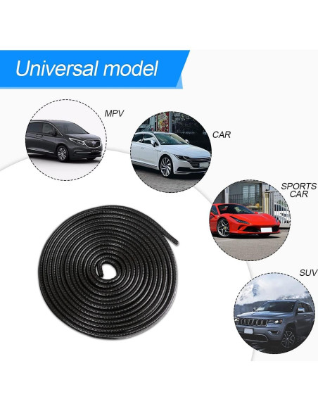 Protector de Bordes de Puertas de Coche BLAU GRUN 3.05m Negro Protector de Bordes de Puertas de Coche BLAU GRUN 3.05m Negro