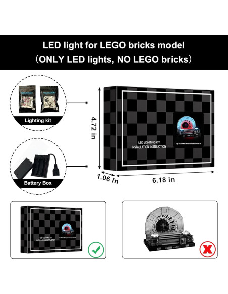 Luz LED Vaodest para Lego 75352 Sala del Trono Star Wars Luz LED Vaodest para Lego 75352 Sala del Trono Star Wars