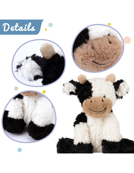 Vaca de Peluche Hopearl 23 cm Suave para Niños Vaca de Peluche Hopearl 23 cm Suave para Niños
