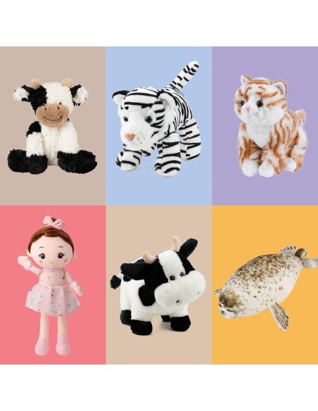 Vaca de Peluche Hopearl 23 cm Suave para Niños Vaca de Peluche Hopearl 23 cm Suave para Niños