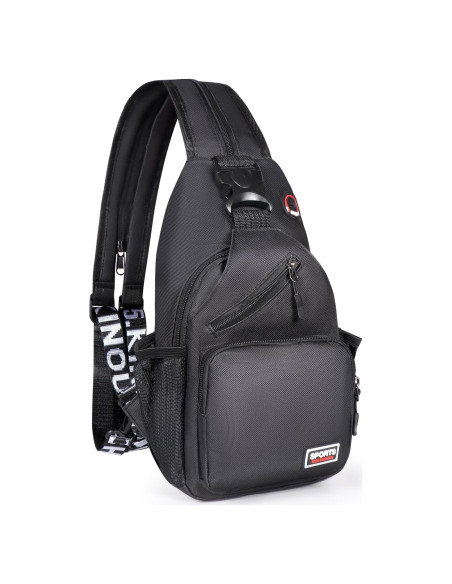 Mochila Cruzada VALUEQLO Negra Multifuncional para Viajes Mochila Cruzada VALUEQLO Negra Multifuncional para Viajes