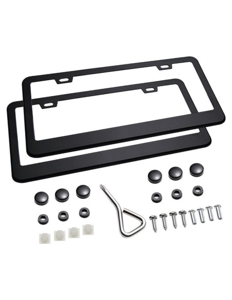 Marco de Placa de Licencia Aluminio Mate Ohuhu 2 Pcs 20x30 cm Marco de Placa de Licencia Aluminio Mate Ohuhu 2 Pcs 20x30 cm