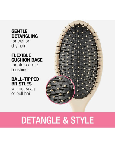 Juego de 3 Cepillos Desenredantes Conair - Cabello Mojado o Seco