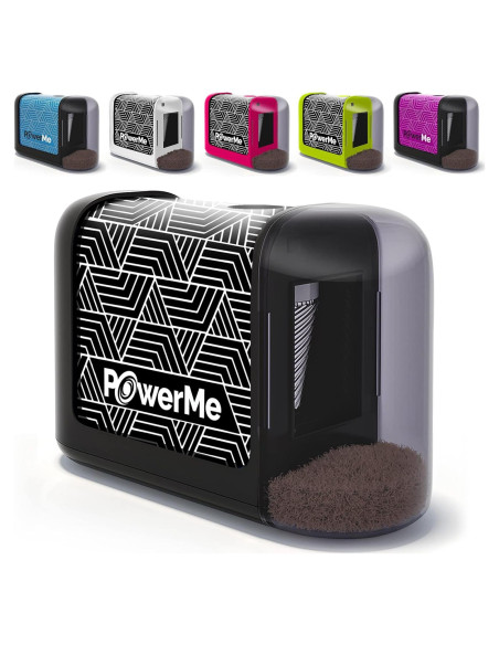 Sacapuntas Eléctrico PowerMe a Batería Negro para Lápices Sacapuntas Eléctrico PowerMe a Batería Negro para Lápices
