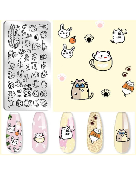 Kit de Estampado de Uñas Biutee - 10 Placas + Estampador Kit de Estampado de Uñas Biutee - 10 Placas + Estampador