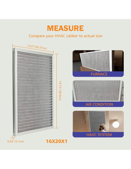 Filtro de Aire Reutilizable Elecoman 40.64x50.8x2.54 cm MERV 8 Filtro de Aire Reutilizable Elecoman 40.64x50.8x2.54 cm MERV 8