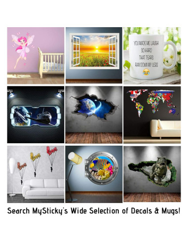 Calcomanía de Pared Personalizada MySticky Graffiti 3D 70x34cm