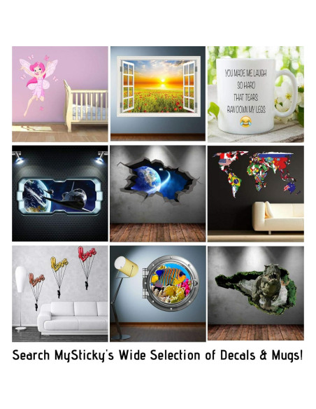 Calcomanía de Pared Personalizada MySticky Graffiti 3D 70x34cm Calcomanía de Pared Personalizada MySticky Graffiti 3D 70x34cm