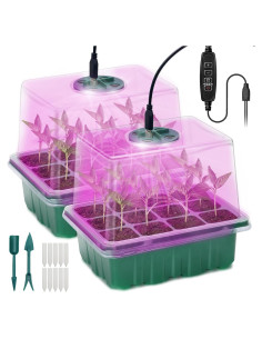 Kit de Inicio de Semillas Idealife 2 Piezas con Luz LED