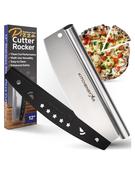 Cortador de Pizza KitchenStar 30 cm Acero Inoxidable Afilado Cortador de Pizza KitchenStar 30 cm Acero Inoxidable Afilado