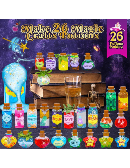 Kit de Pociones Mágicas CARTELL - 26 Botellas DIY para Niños Kit de Pociones Mágicas CARTELL - 26 Botellas DIY para Niños